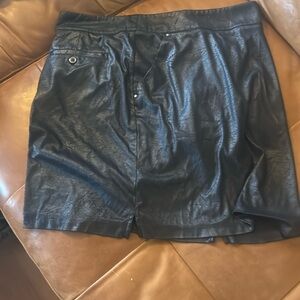 Faux Leather Black Skirt